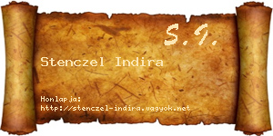 Stenczel Indira névjegykártya